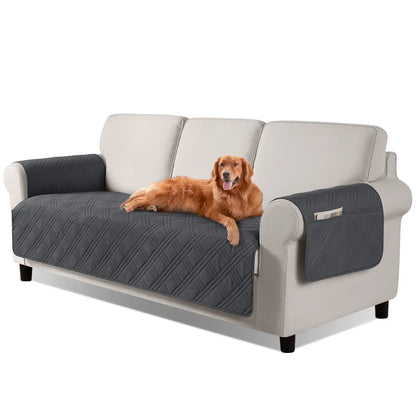 TAOCOCO Waterproof Pet Sofa Cover with Non-Slip Backing, Washable Protector for 3-Cushion Couches, Includes Side Pocket