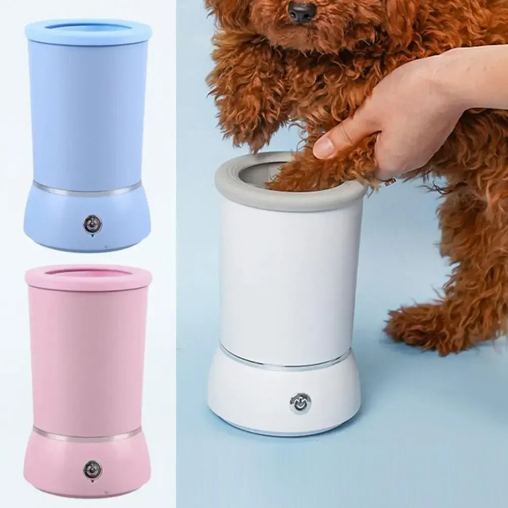 Electric Automatic Dog Paw Cleaner and Massager - USB Rechargeable Foot Washer for Small, Medium, and Large Dogs