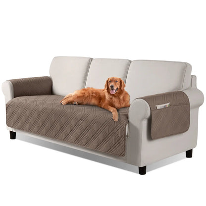 TAOCOCO Waterproof Pet Sofa Cover with Non-Slip Backing, Washable Protector for 3-Cushion Couches, Includes Side Pocket