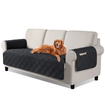 TAOCOCO Waterproof Pet Sofa Cover with Non-Slip Backing, Washable Protector for 3-Cushion Couches, Includes Side Pocket