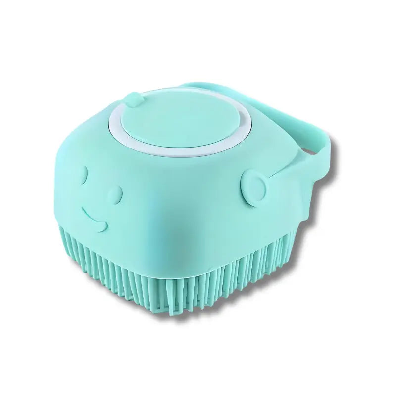Pet Bath Soap Dispenser and Massage Brush - Silicone Rubber Grooming Tool with Soft Bristles for Dogs and Cats, Essential Accessory for Pet Hair Care and Shower Grooming