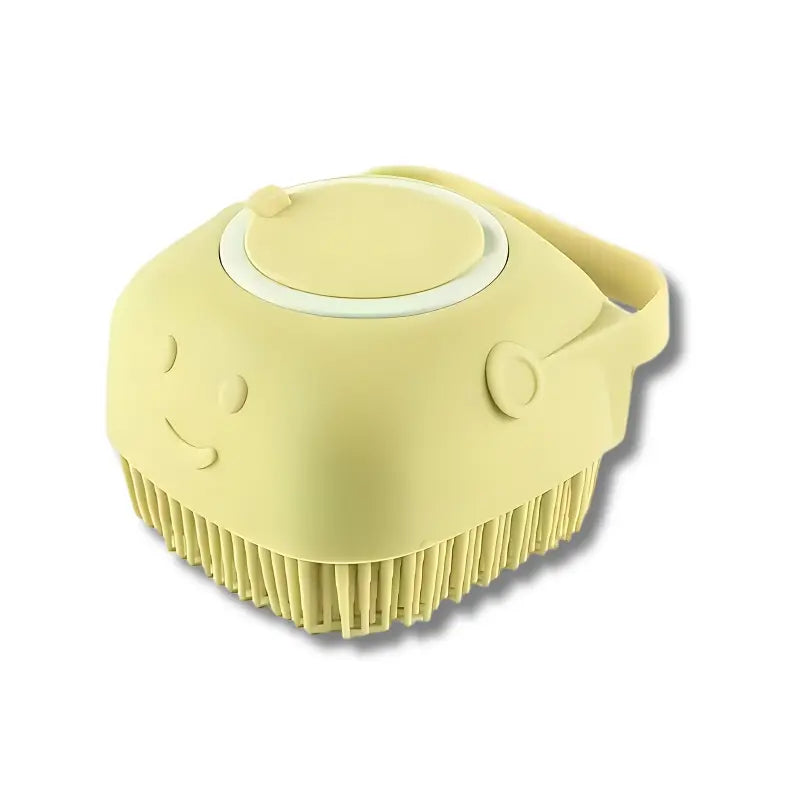 Pet Bath Soap Dispenser and Massage Brush - Silicone Rubber Grooming Tool with Soft Bristles for Dogs and Cats, Essential Accessory for Pet Hair Care and Shower Grooming
