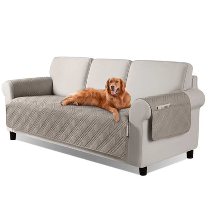 TAOCOCO Waterproof Pet Sofa Cover with Non-Slip Backing, Washable Protector for 3-Cushion Couches, Includes Side Pocket
