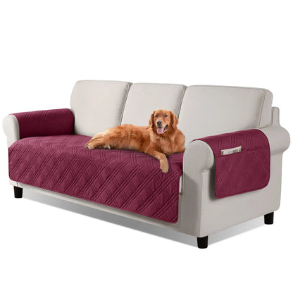 TAOCOCO Waterproof Pet Sofa Cover with Non-Slip Backing, Washable Protector for 3-Cushion Couches, Includes Side Pocket